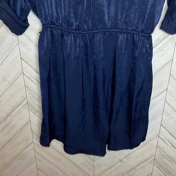 Kingston grey- navy shirt dress,shiny, - Picture 7 of 9